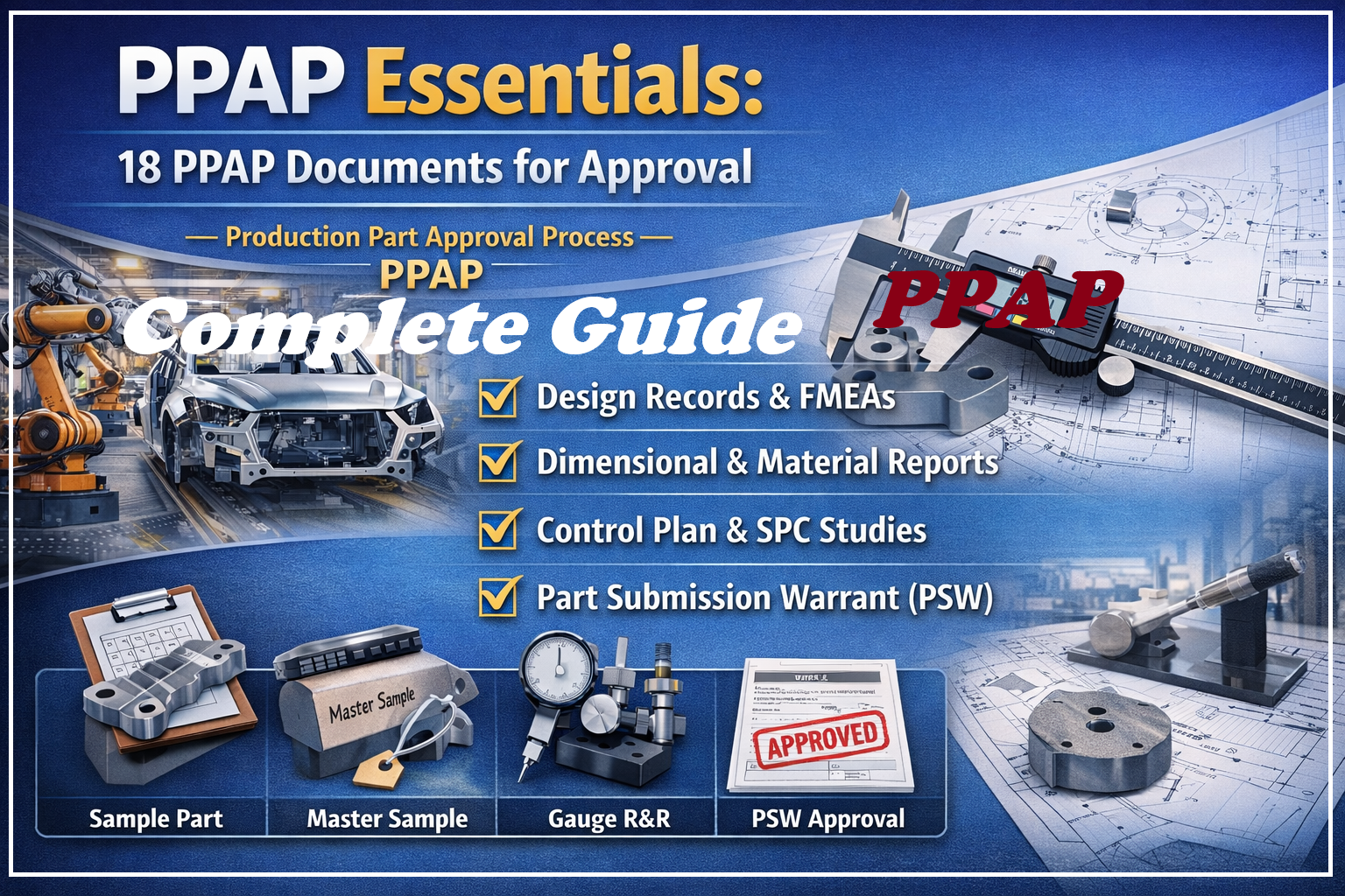 PPAP Documents, Production Part Approval Process, PPAP Level 3, PPAP Checklist, PPAP Documentation, PPAP Approval Process