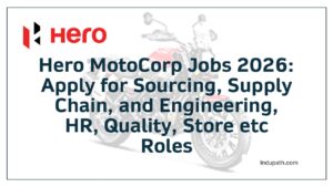 Hero MotoCorp Jobs 2026 – Engineering, SCM, R&D, IT & HR Openings